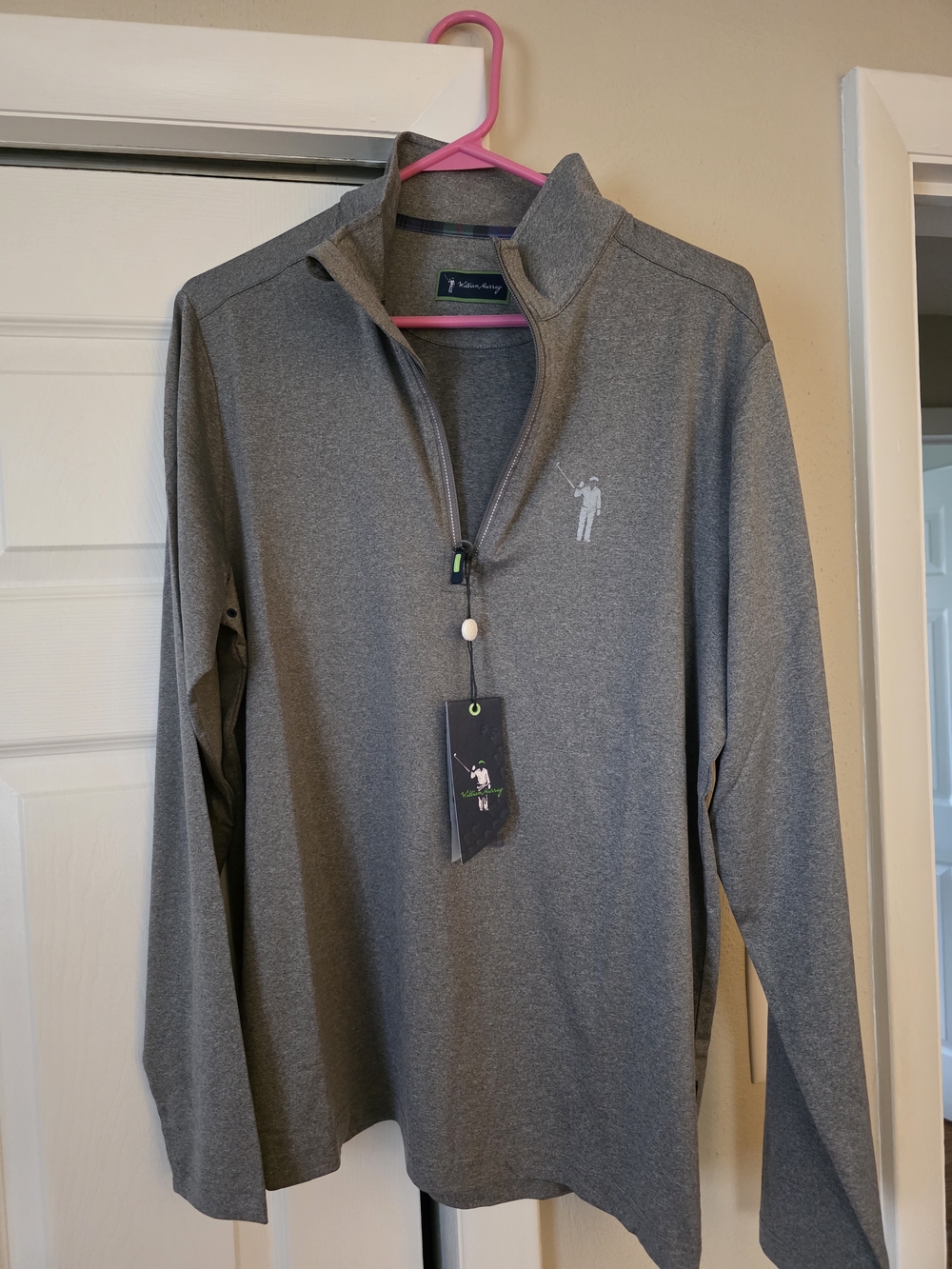 William Murray Golf Men's Heather Gray Quarter-Zip Pullover